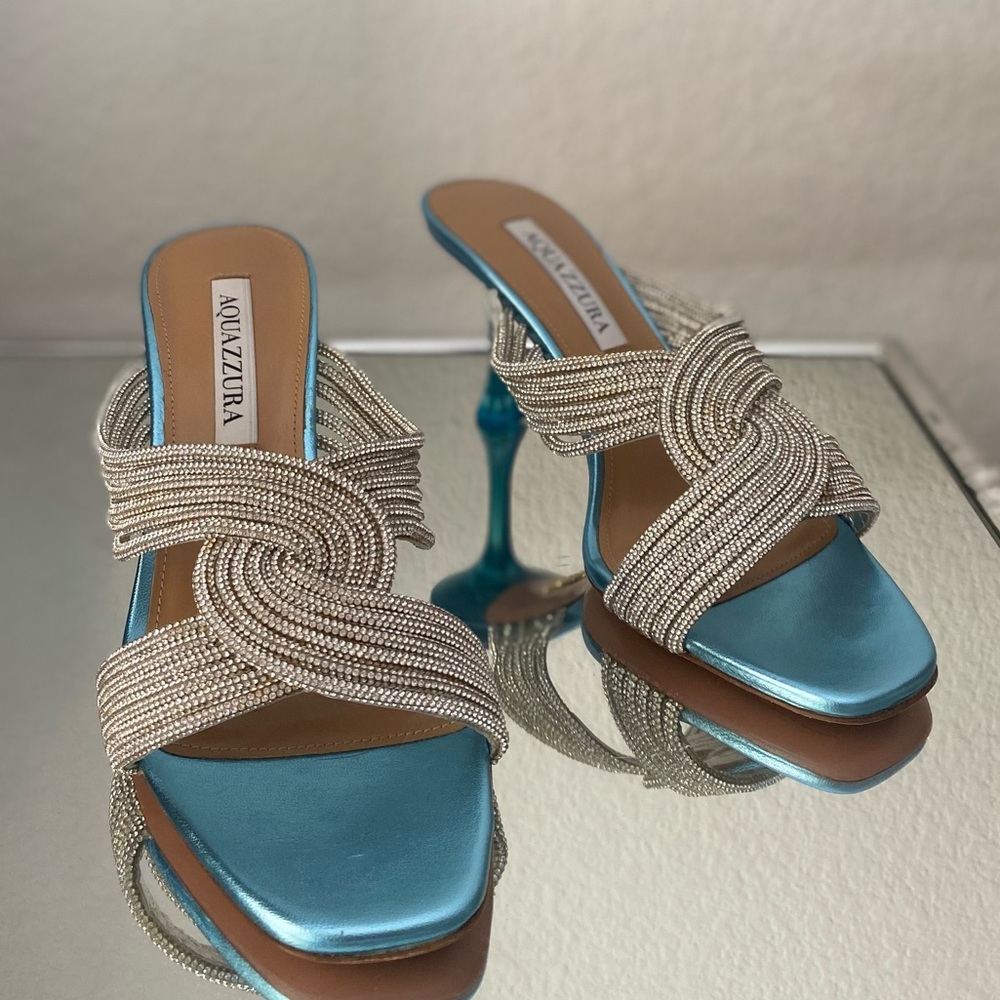 New Aquazzura Gatsby Mule 75mm sandals 37 $1,195 - Picture 8 of 16
